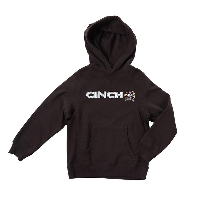 Boy's Brown Logo Fleece Hoodie