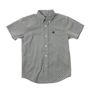 Boy's Circle Print Short Sleeve Shirt