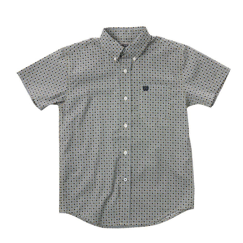 Boy's Circle Print Short Sleeve Shirt