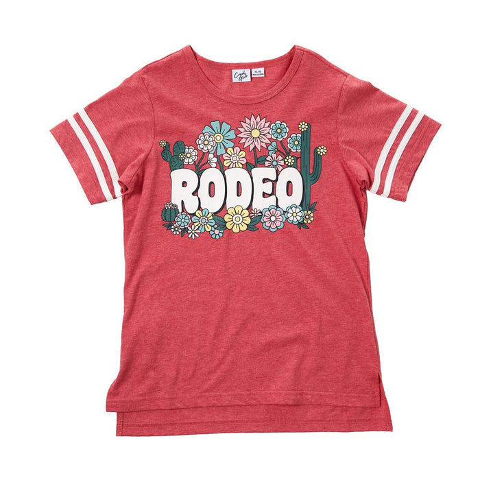 Girl's Coral Floral Rodeo Tee Shirt