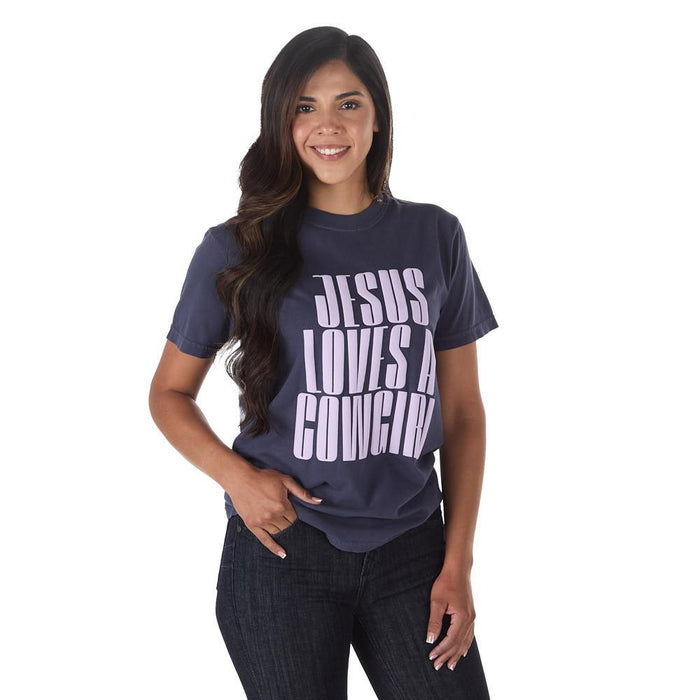 Jesus Loves A Cowgirl Tee Shirt