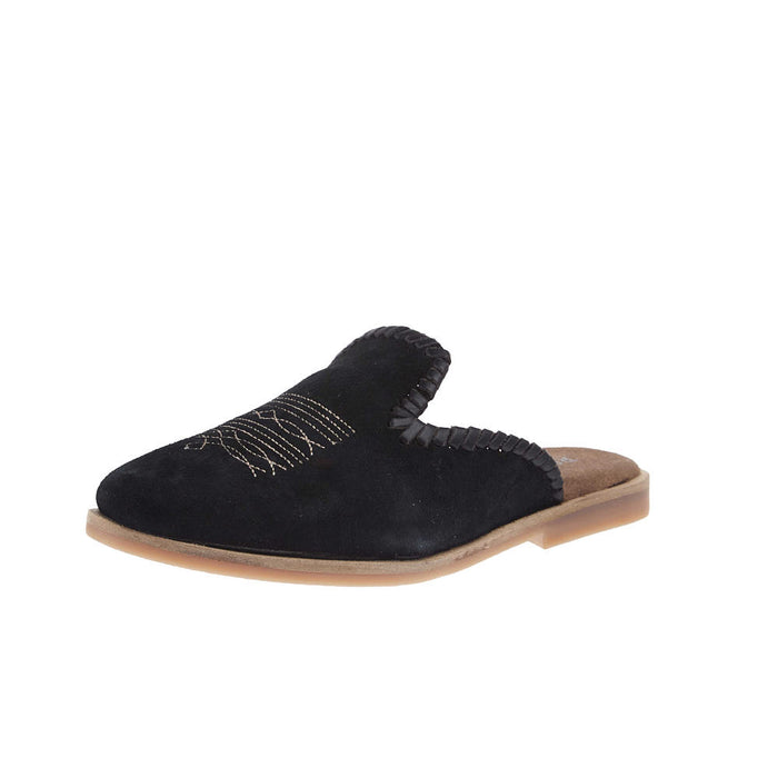 Women's Hampton Black Cow Suede Mule