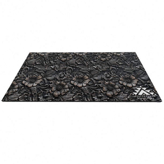 Leather Tooled 5x10 Stall Mat