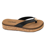 Women's Black Off The Deep End Wedge Sandal