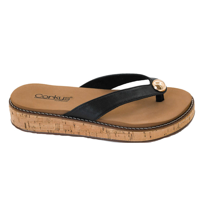 Women's Black Off The Deep End Wedge Sandal