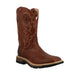 Men's Western 12in Rust Brown Waterproof Soft Square Toe Work Boot