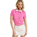 Women's Pink Striped Collar Top