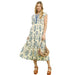 Women's Blue Paisley Midi Dress