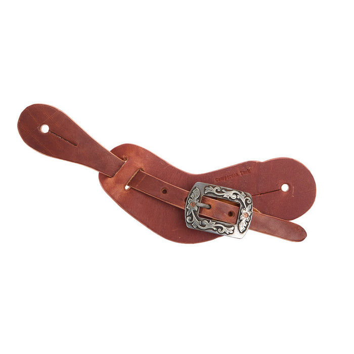 Men's Square Floral Buckle Spur Straps