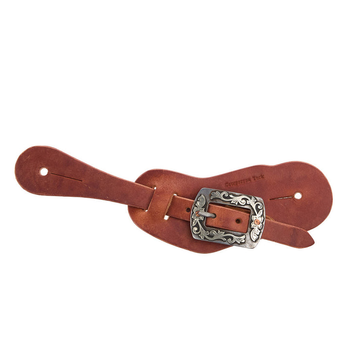Ladies Square Floral Buckle Spur Straps