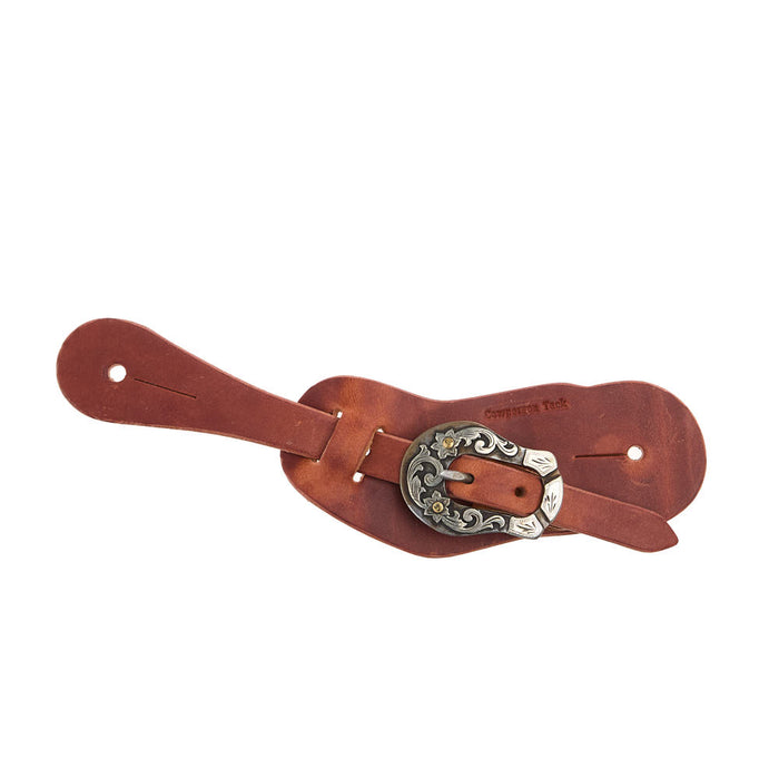 Ladies Floral Bar Buckle Spur Straps