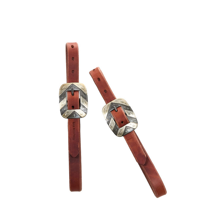 Breast Collar Tug Straps with Floral Bar Buckle