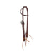 Dark Oiled Single Ear Headstall with American Flag Buckle
