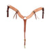Natural Roughout Slotted Bar Concho Breast Collar