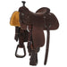 14in Roughout Chocolate Team Roper with Inlaid Tan Bison Seat