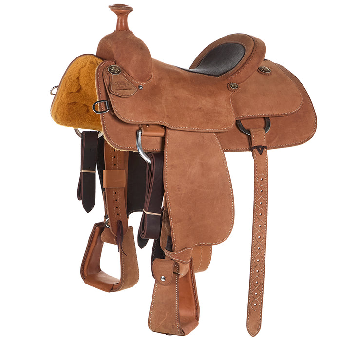 14.5in Roughout Natural Inlaid Chocolate Bison