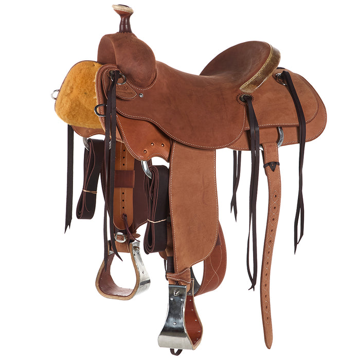 15.5in Heavy Oil Roughout Cowboy Ranch Saddle