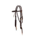 3/4in Indian Tan Chocolate Roughout Rawhide Browband Headstall