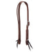 3/4in Indian Tan Chocolate Roughout Rawhide Slit Ear Headstall