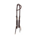 3/4in Indian Tan Chocolate Roughout Rawhide Single Ear Headstall