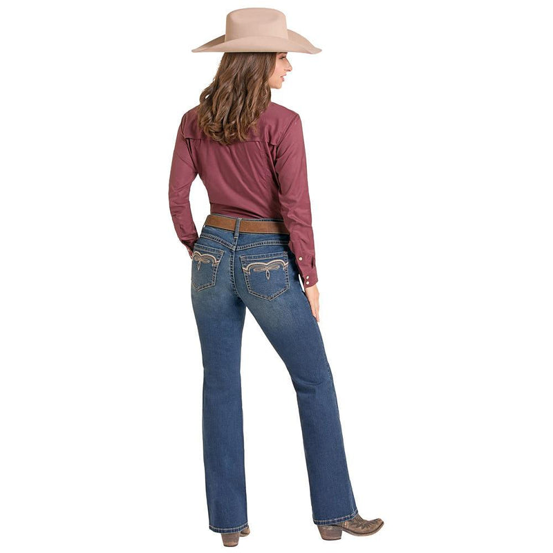 Women's Embroidered Riding Jeans