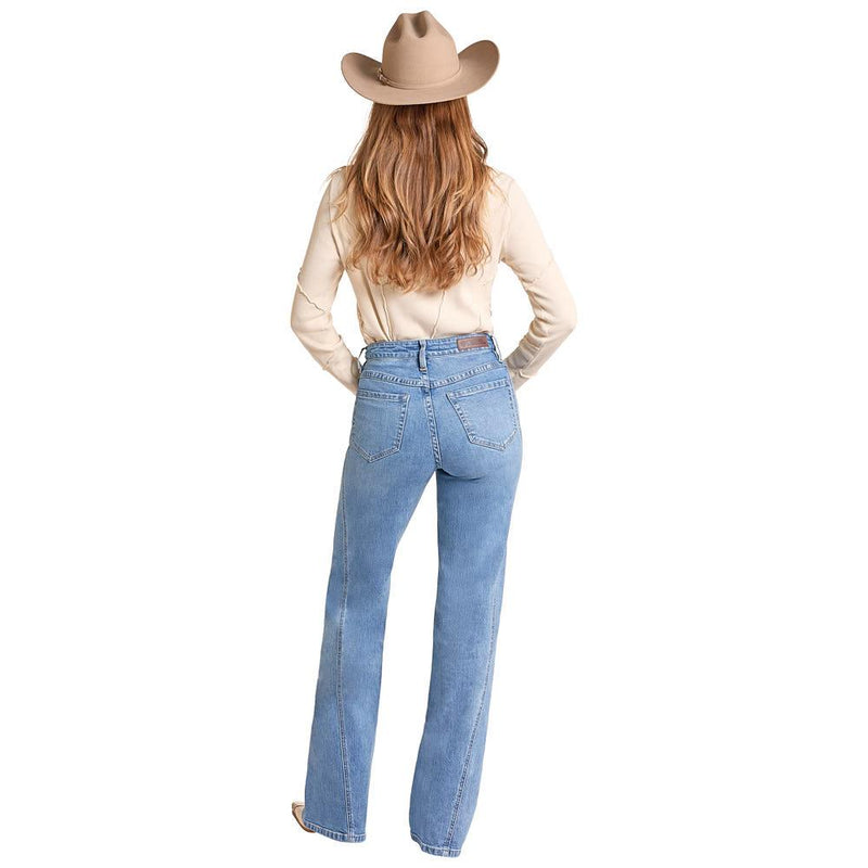Women's Side Panel Seamed Leg Jeans