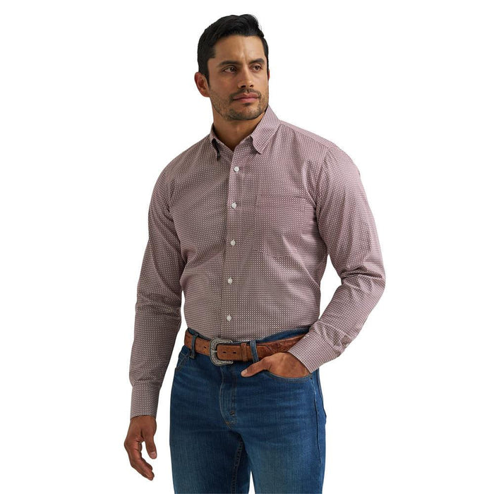 Men's Cody Johnson Wine Geo Print Shirt