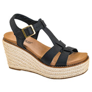 Women's Something's Fishy Black Wedge Sandal