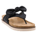 Women's Black Never Settle Flat Sandal