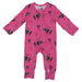 Girl's Pink Rope The Moon Folding Feet Onesie