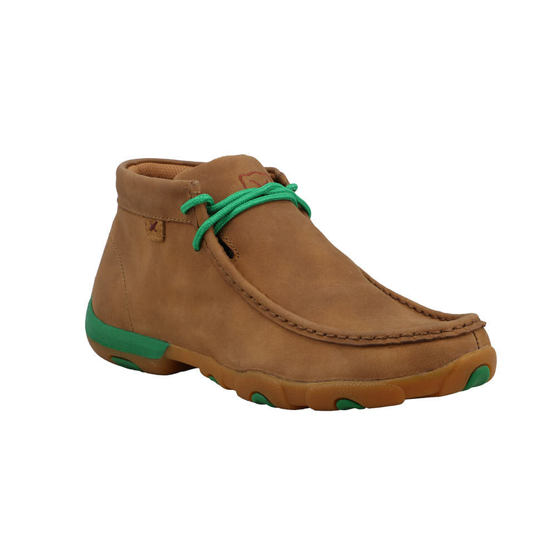 Women's Kelly Green and Burnt Sand Driving Moc