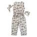 Girl's Spring on Ranch Romper with Matching Bow