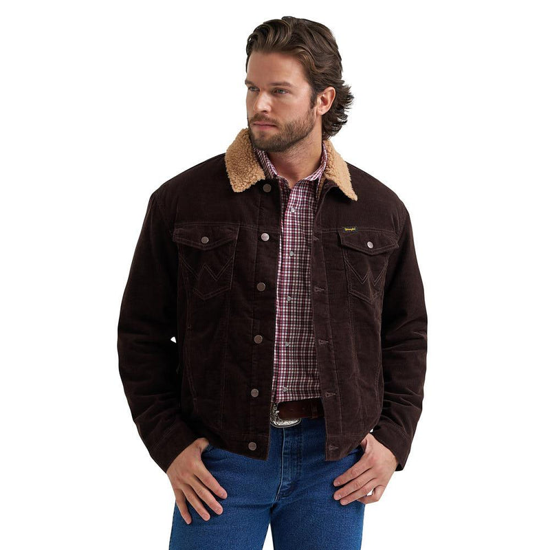 Men's Black Coffee Corduroy Jacket