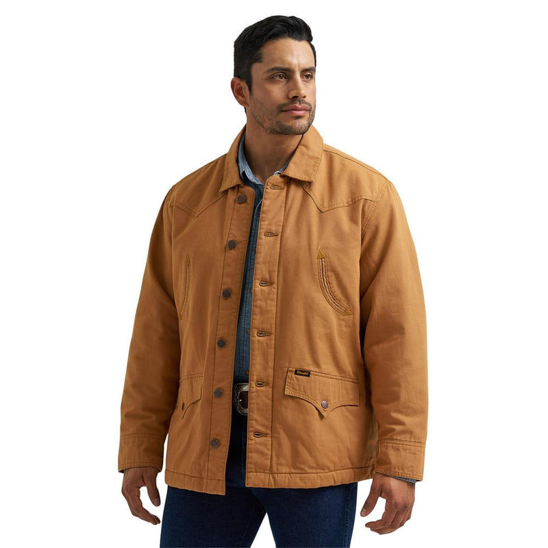 Men's Brown Sugar Flannel Lined Barn Coat