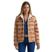 Women's Tan Jacquard Coat