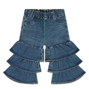 Infant Denim Tiered Flare Pants