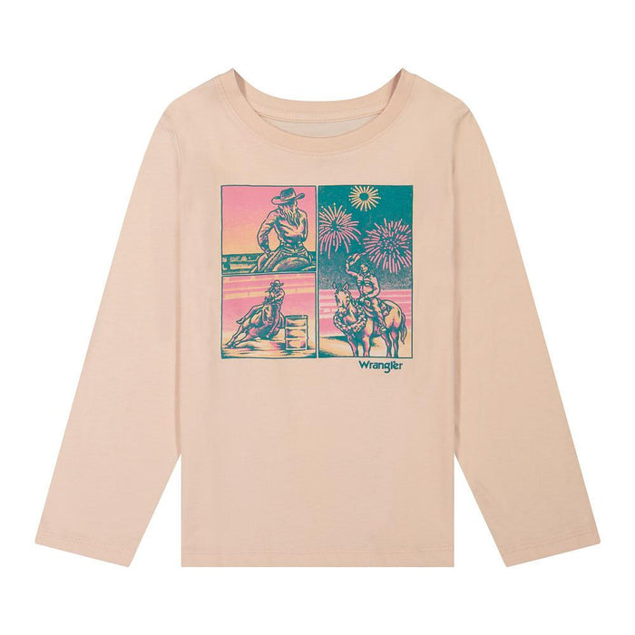 Girl's Rodeo Scene Long Sleeve Tee Shirt