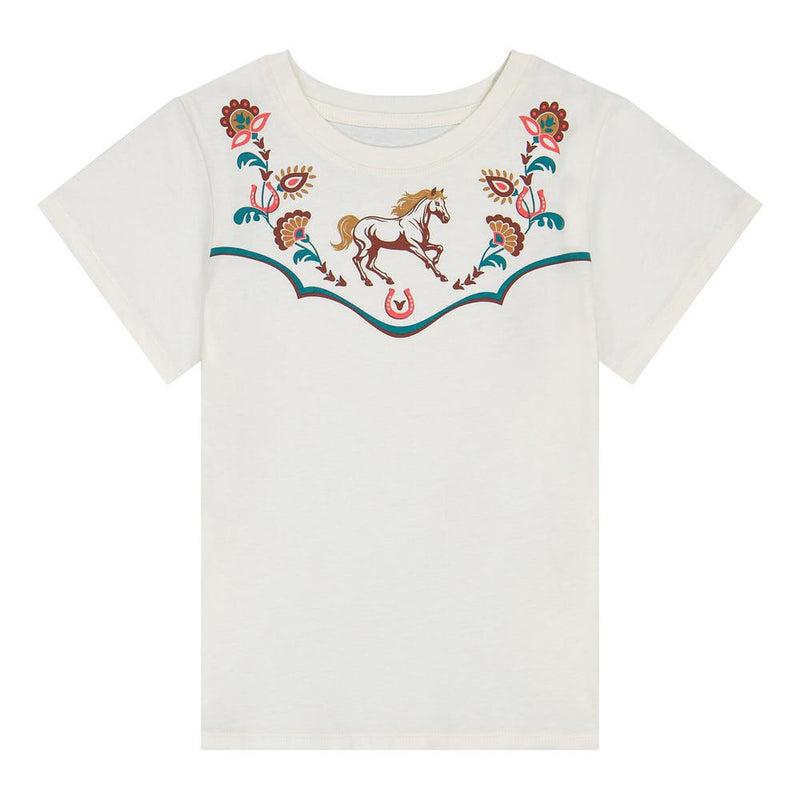 Girl's White Horse Tee Shirt