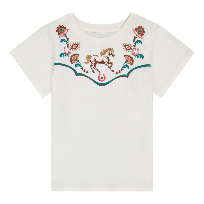Girl's White Horse Tee Shirt