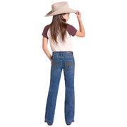 Girl's Embroidery Pocket Trouser