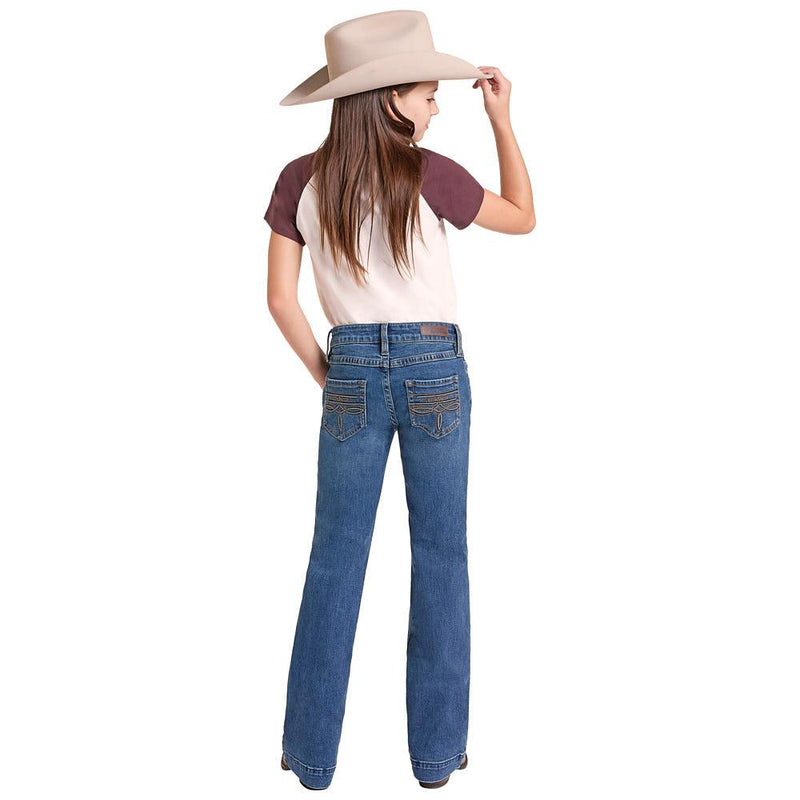 Girl's Embroidery Pocket Trouser