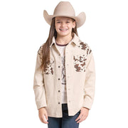 Girl's Natural Cowhide Shacket