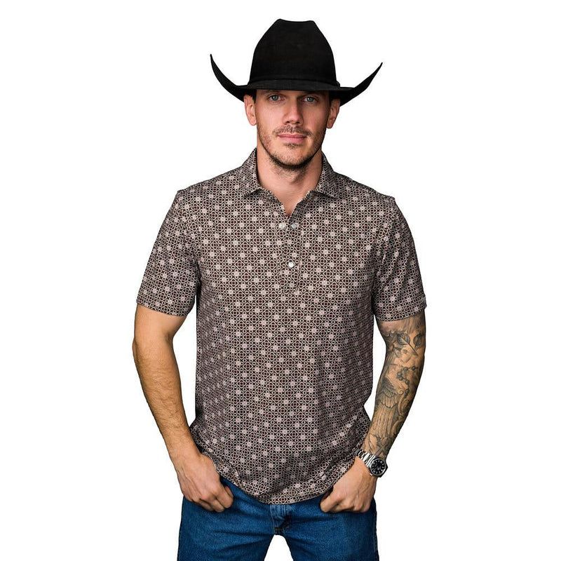 The Lane Brown Snap Polo