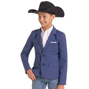Boy's Blue Plaid Sports Coat