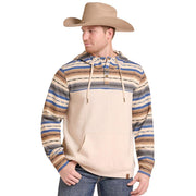 Men's Striped Color Block Hoodie
