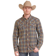 Men's Brown Snap Flannel