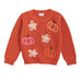 Orange Pumpkin Flower Sweater