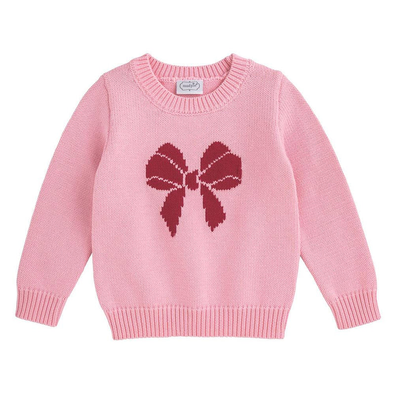Girl's Pink Bow Sweater