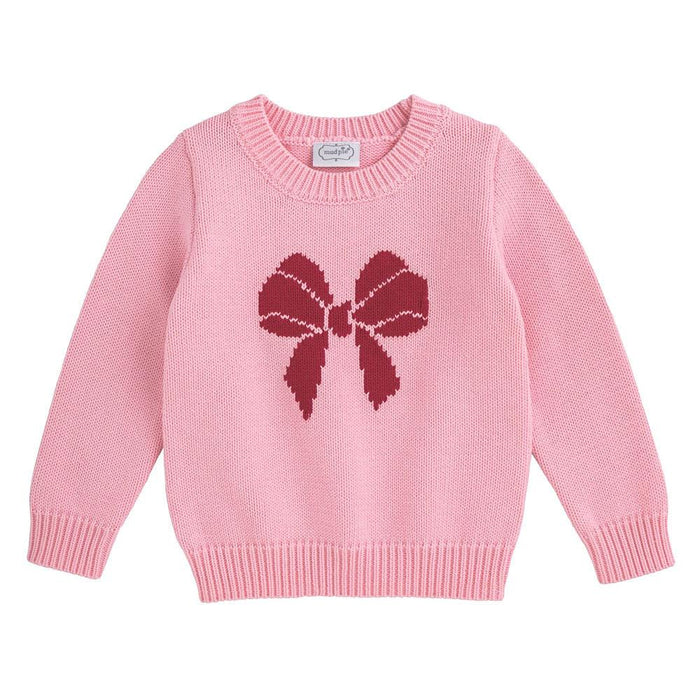 Girl's Pink Bow Sweater