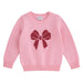 Girl's Pink Bow Sweater